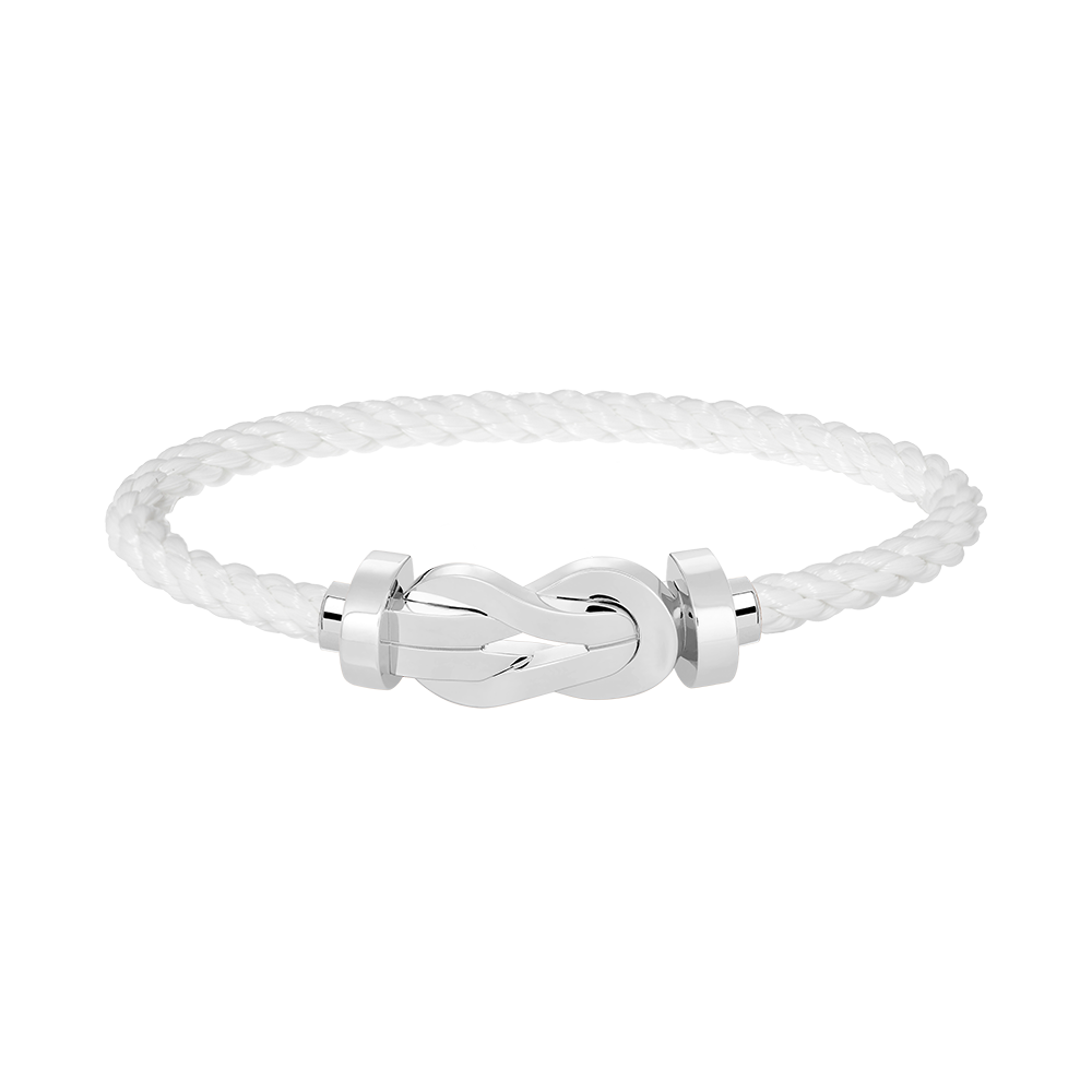 [LUXE]CHANCE LARGE 8 FIGURE BUCKLE NO DIAMOND BRACELET SILVER