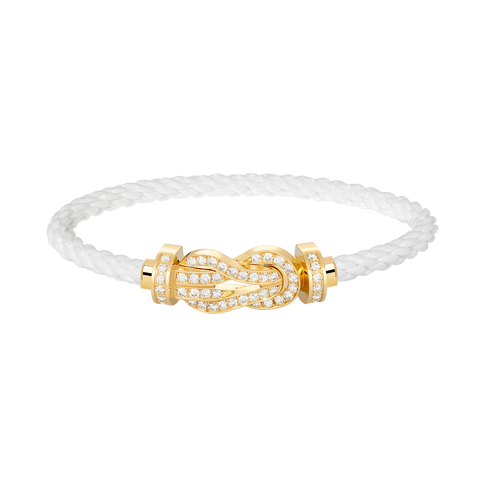 [LUXE]CHANCE LARGE 8 FIGURE BUCKLE FULLDIAMOND BRACELET GOLD