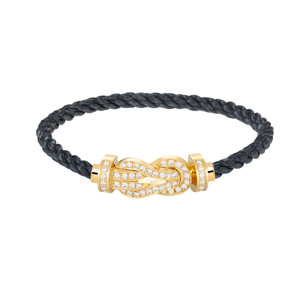 [LUXE]CHANCE LARGE 8 FIGURE BUCKLE FULLDIAMOND BRACELET GOLD