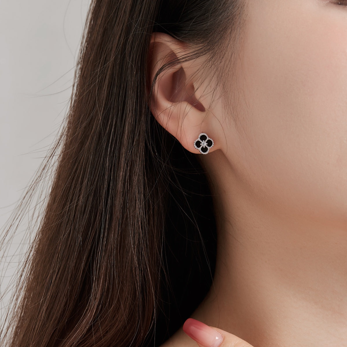 [LUXE]Four-Leaf Clover Flower Shape Exquisite Earrings