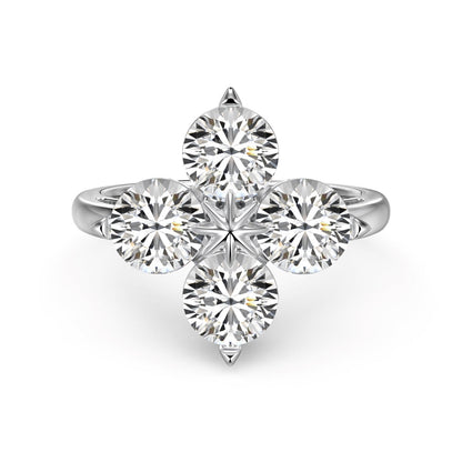 [LUXE]Four-Leaf Clover Eight-Pointed Star Ring