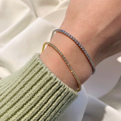 [LUXE]Radiant Shinning Princess Cut Tennis Bracelet