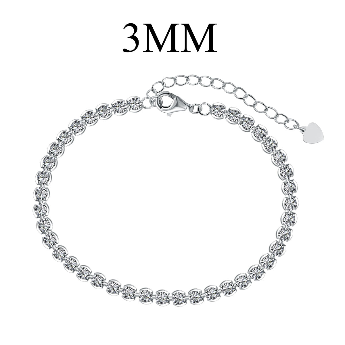 [LUXE]Ornate  Sparkling Round Cut Daily Bracelet