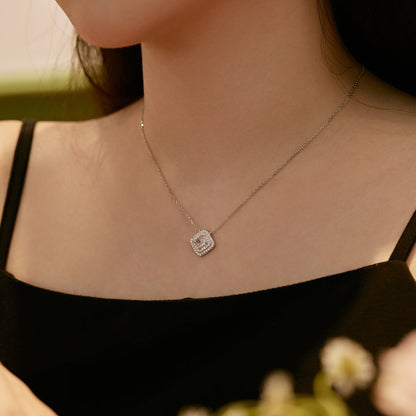 [LUXE]Sparkling Asscher Cut Necklace