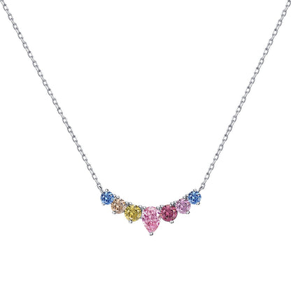 [LUXE]Dainty Colorful Heart Necklace