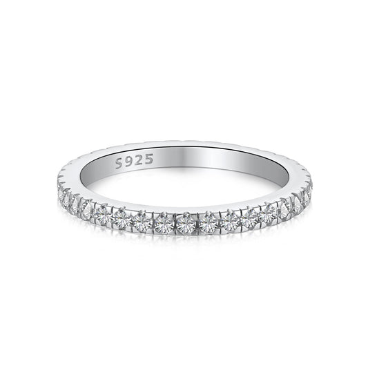 [LUXE]Delicate Sparkling Round Cut Daily Ring