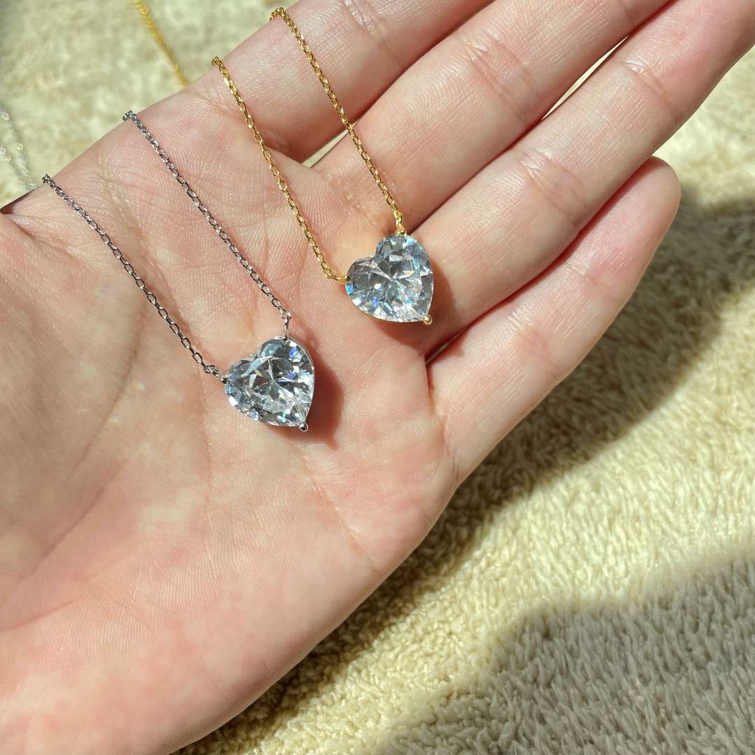 [LUXE]6.0 carat Radiant Heart Shape Necklace