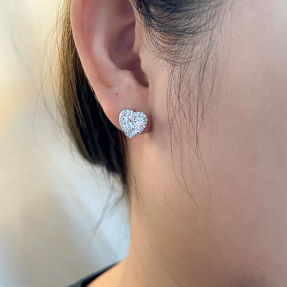 [LUXE]Sparkling Heart Shape Lover Earrings