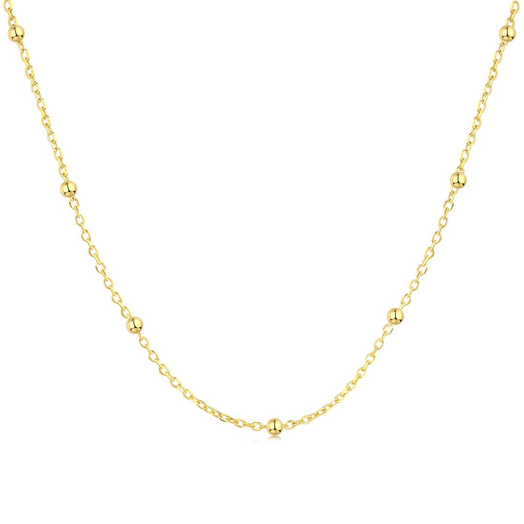 [LUXE]Small Bead Clavicle Chain Simple Necklace