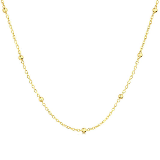 [LUXE]Small Bead Clavicle Chain Simple Necklace