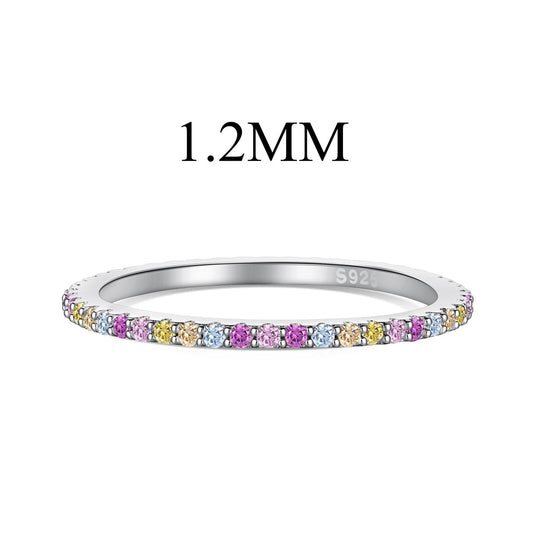 [LUXE]Ornate Colorful Round Cut Tennis Ring