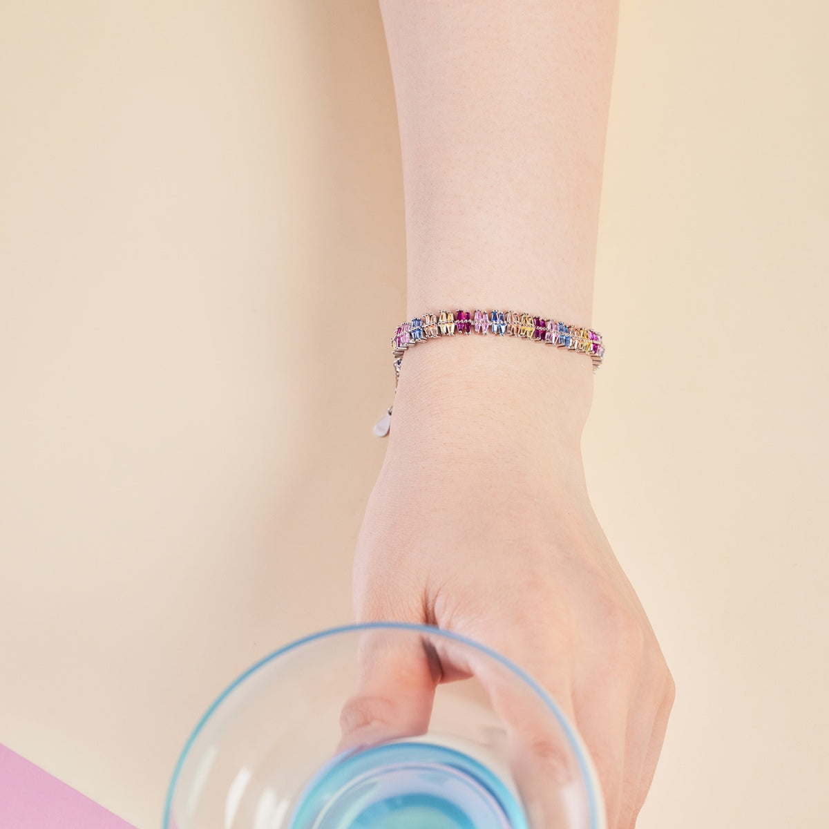 [LUXE]Sparkling Exquisite Multi Cut Party Bracelet