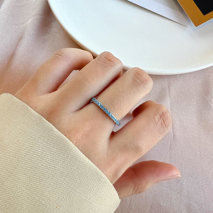 [LUXE]Delicate Sparkling Round Cut Daily Ring