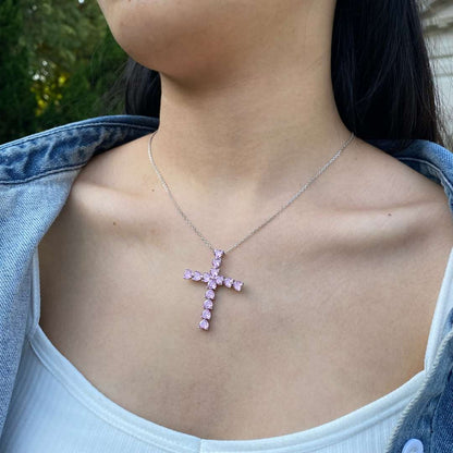 [LUXE]Radiant Cross Shape Necklace