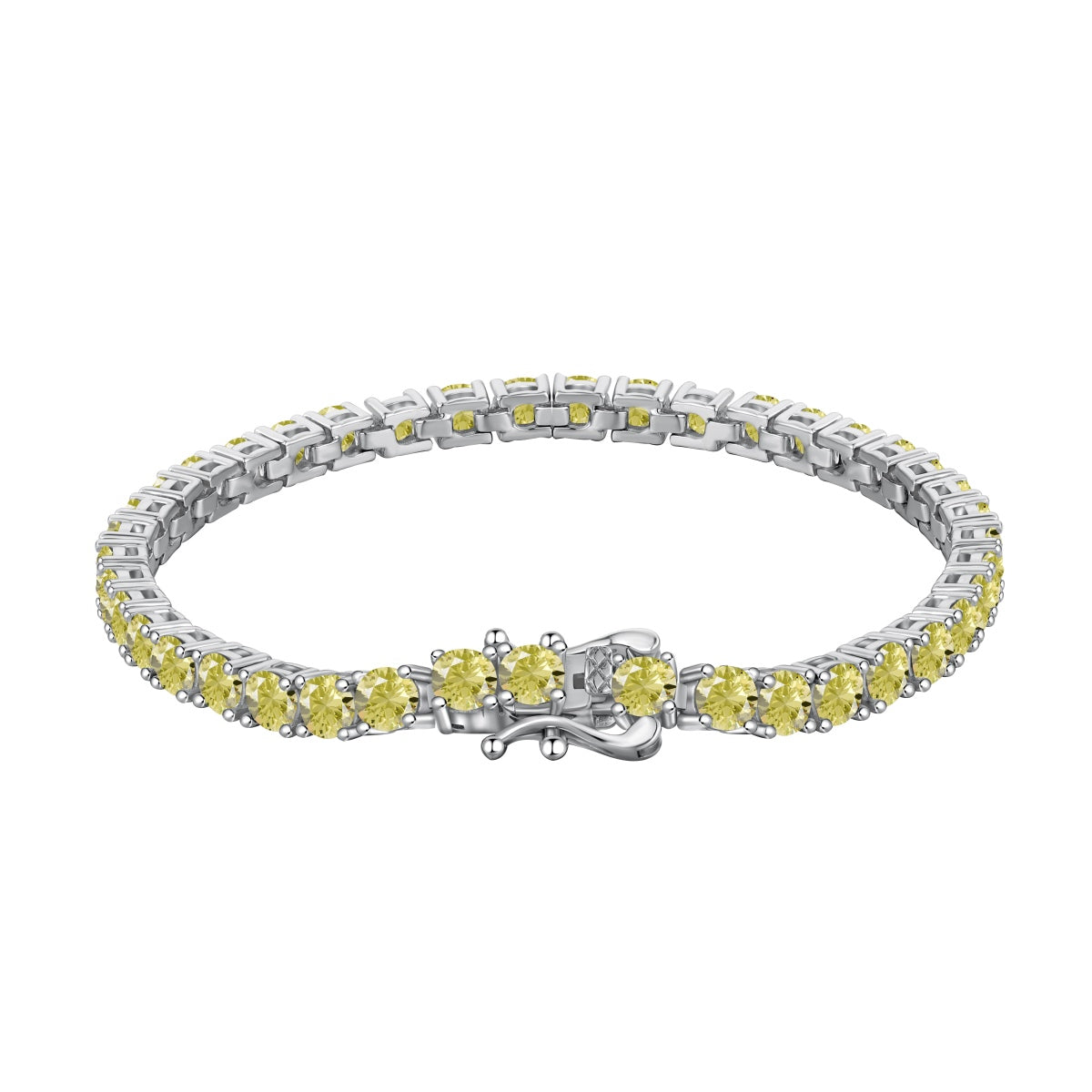 [LUXE]Ornate Dazzling Round Cut Tennis Bracelet