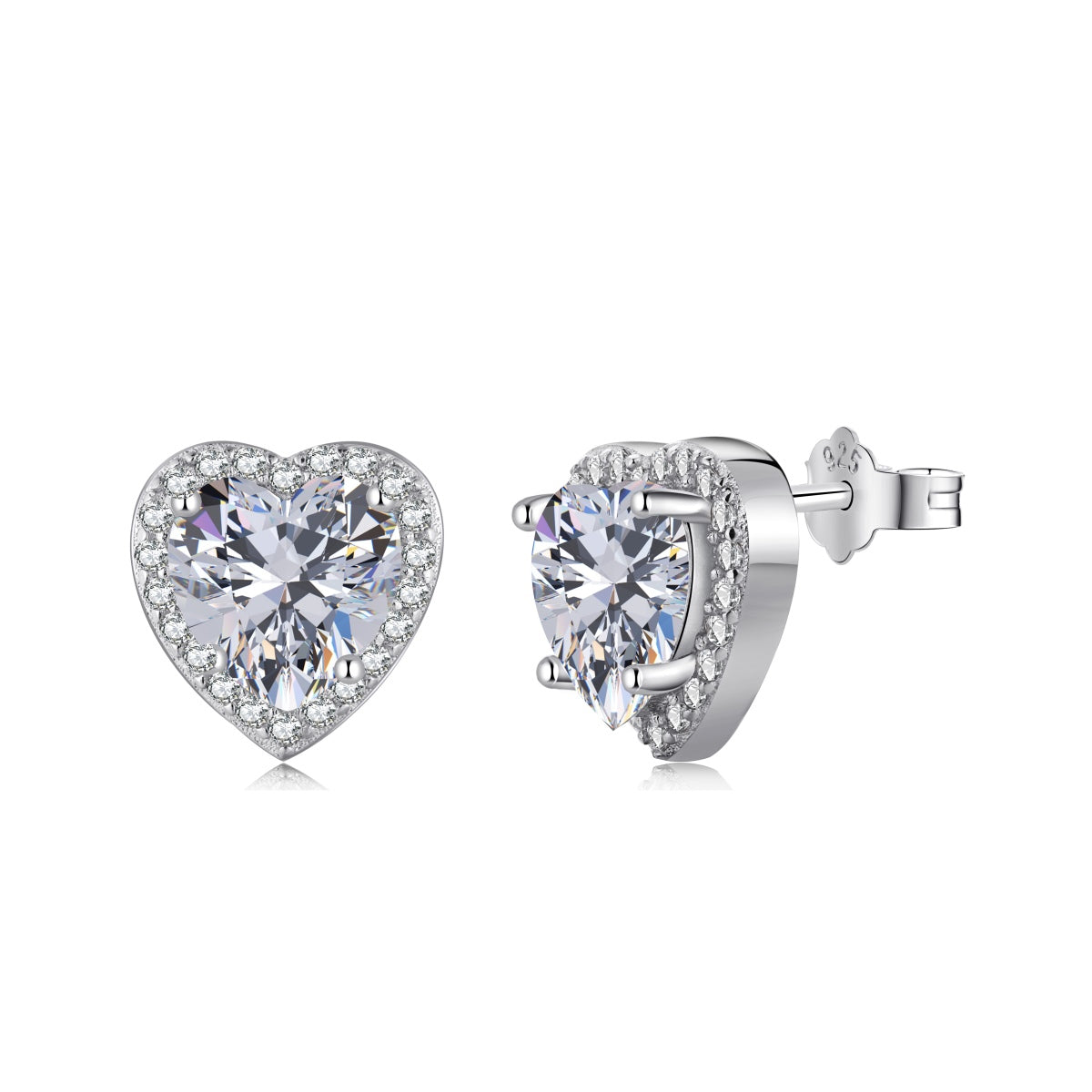 [LUXE]Sparkling Heart Shape Lover Earrings