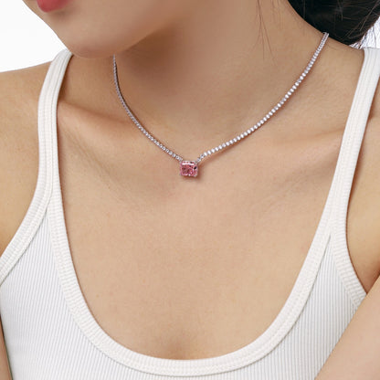 [LUXE]4.0 Carat Elegant Radiant Cut Necklace