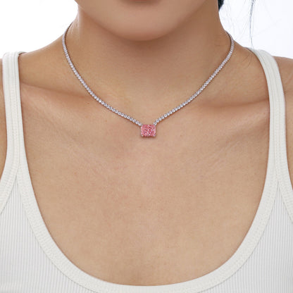 [LUXE]4.0 Carat Elegant Radiant Cut Necklace