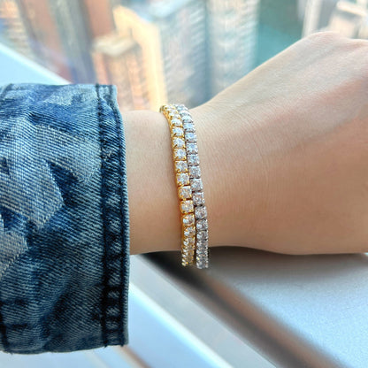 [LUXE]Sparkling Radiant Princess Cut Tennis Bracelet