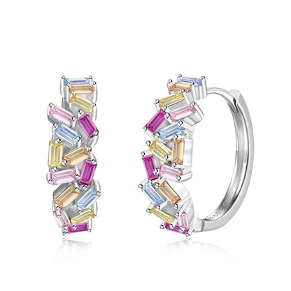 [LUXE]Dazzling Colorful Emerald Cut Daily Earrings