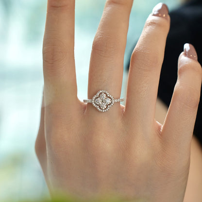 [LUXE]Four Leaf Clover Flower Design Ring