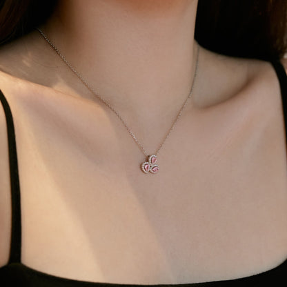 [LUXE]Elegant Flower Shape Pear Cut Necklace