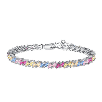 [LUXE]Ornate Sparkling Multi Cut Party Bracelet