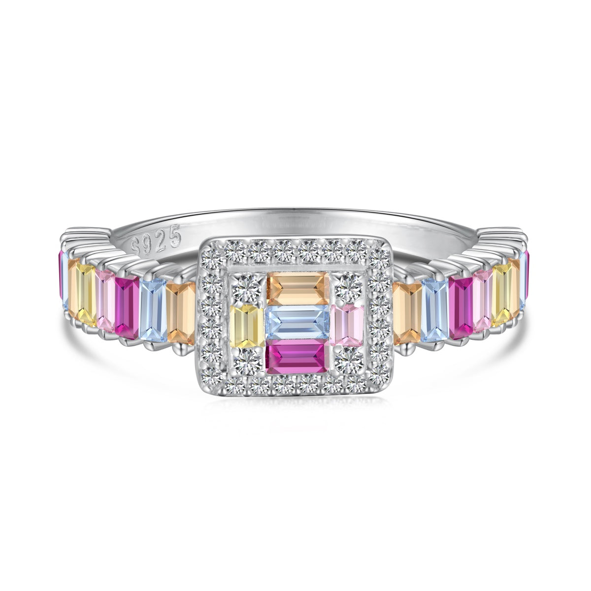 [LUXE]Exquisite Colorful Radiant Cut Party Ring