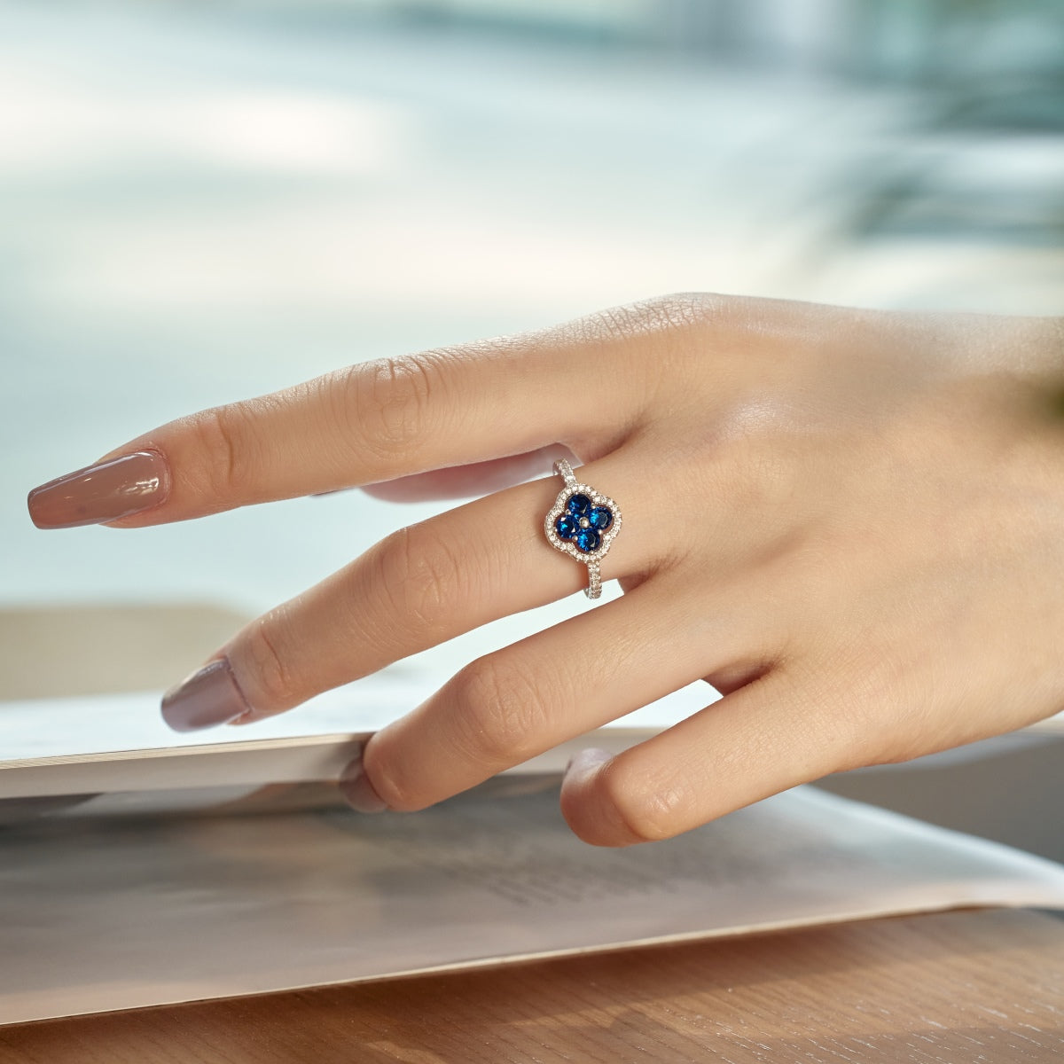 [LUXE]Four Leaf Clover Flower Design Ring