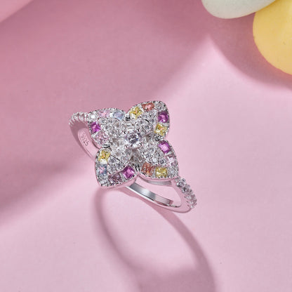 [LUXE]Luxurious Colorful Flower Shape Banquet Ring