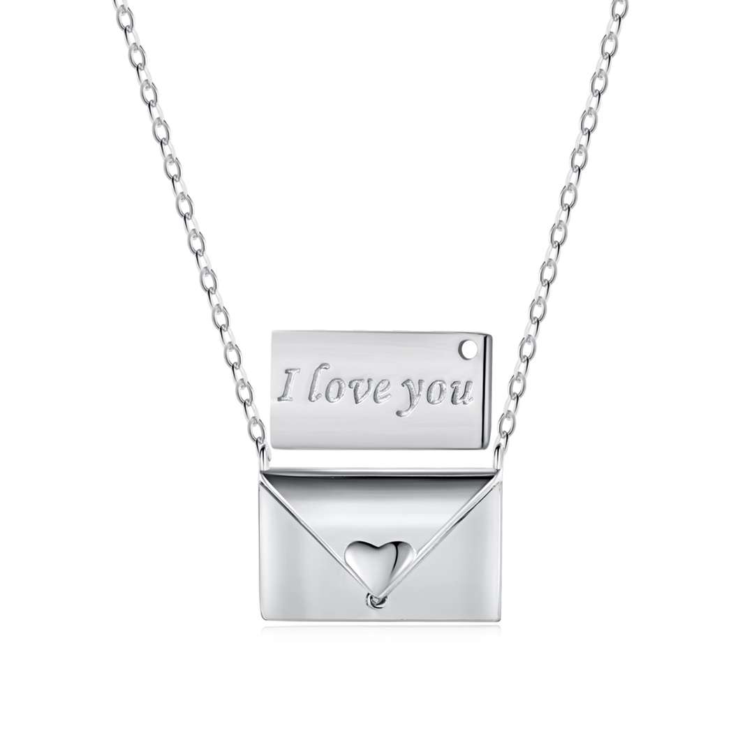 [LUXE]Envelope Heart Shape Mother's Day Necklace