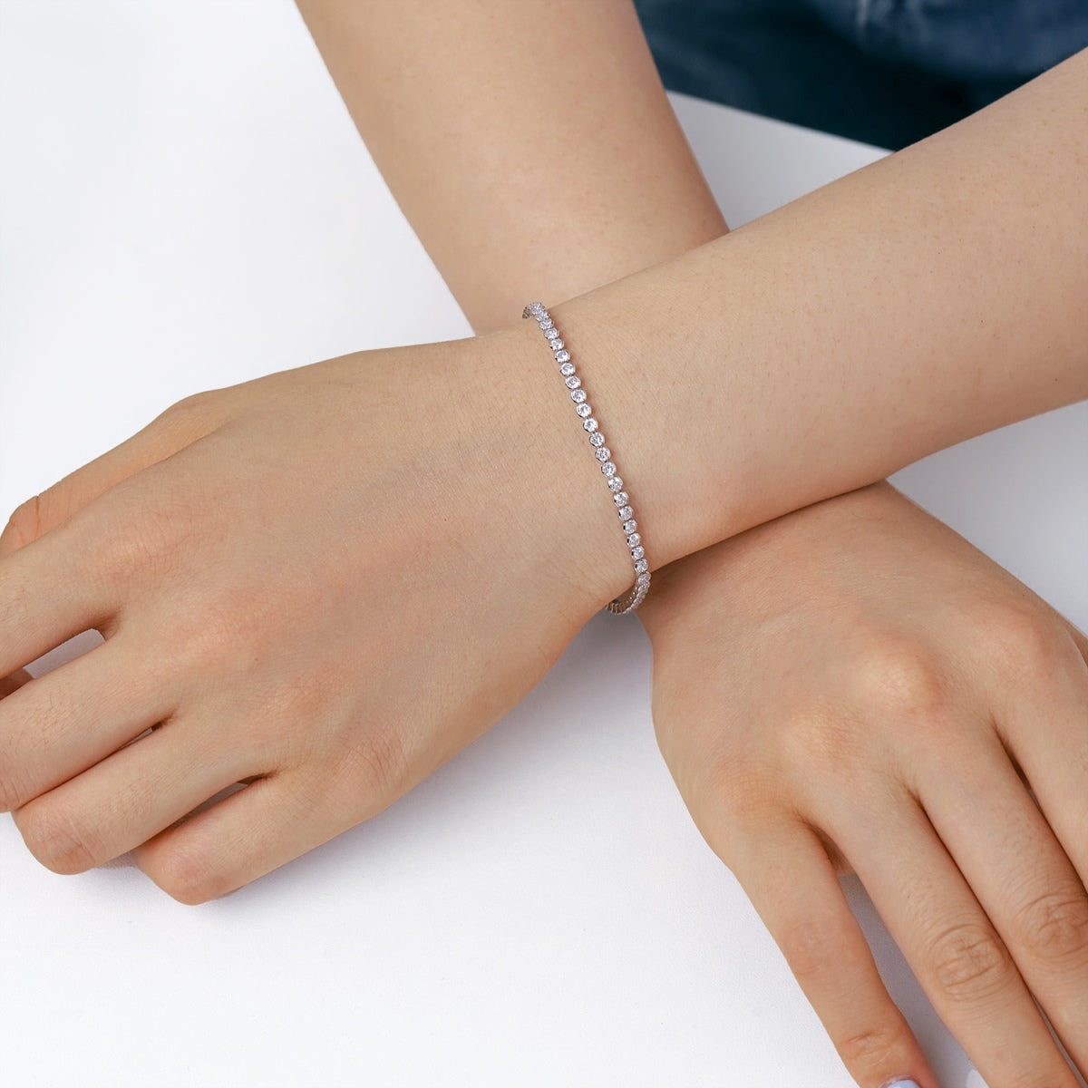 [LUXE]Dazzling Sparkling Round Cut Daily Bracelet