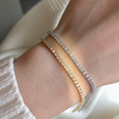 [LUXE]Radiant Shinning Princess Cut Tennis Bracelet