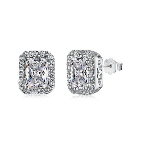 [LUXE]1.0 Carat Luxurious Dainty Emerald Cut Daily Earrings