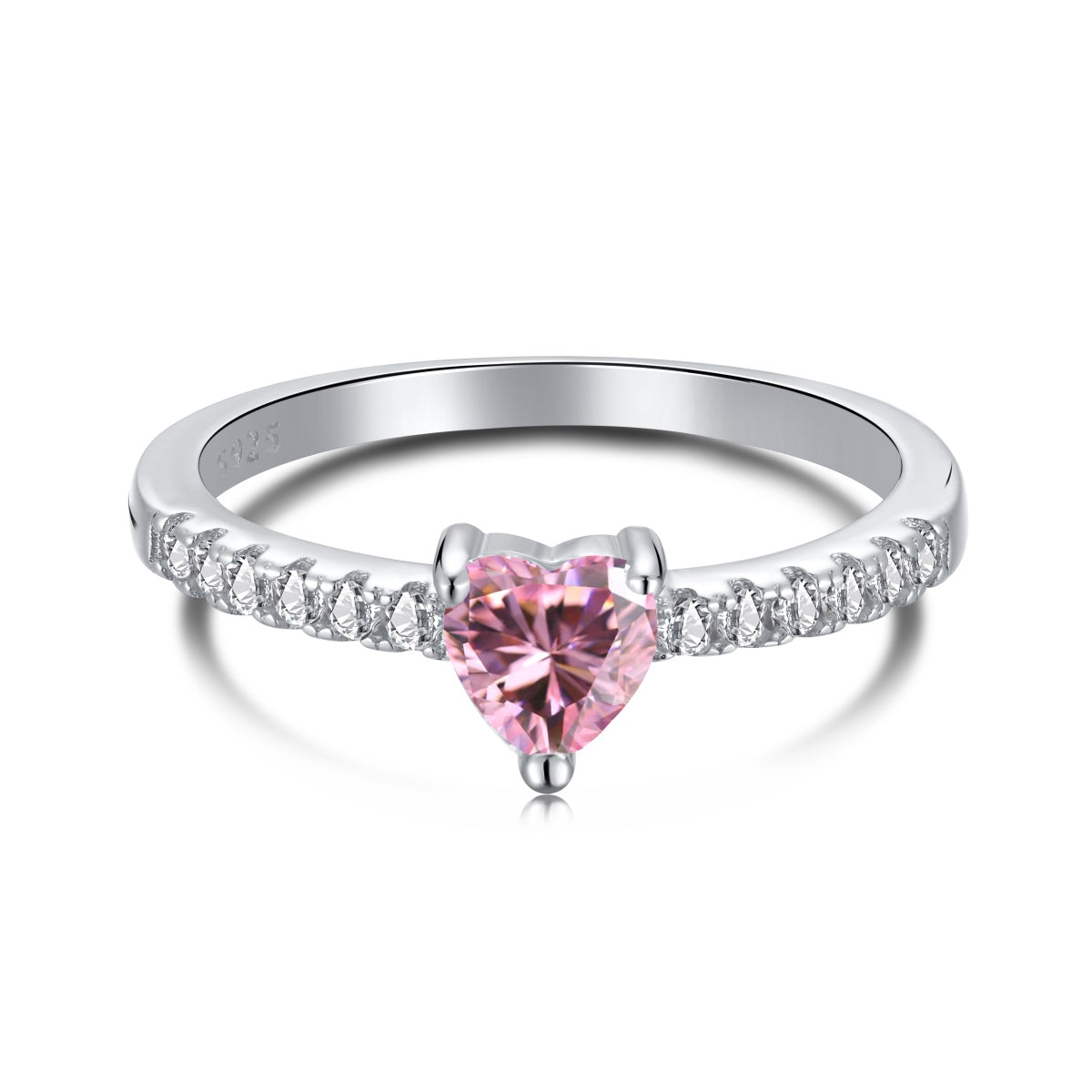 [LUXE]0.5 Carat CaratEternity Charming Heart Shape Lover Ring