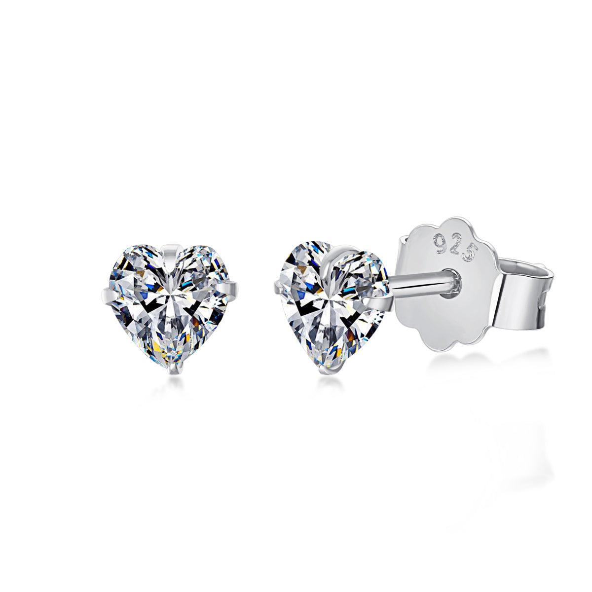 [LUXE]Sparkling Heart Shaped Simple Earrings