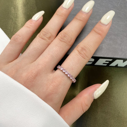 [LUXE]Sparkling Round Cut Tennis Ring