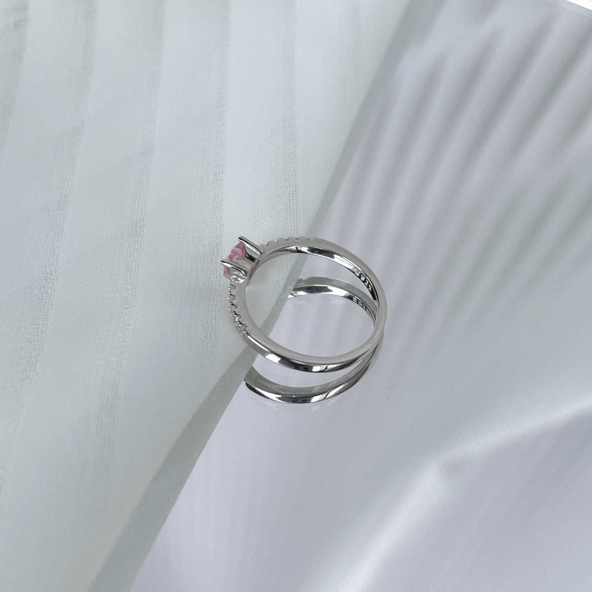 [LUXE]0.5 Carat CaratEternity Charming Heart Shape Lover Ring