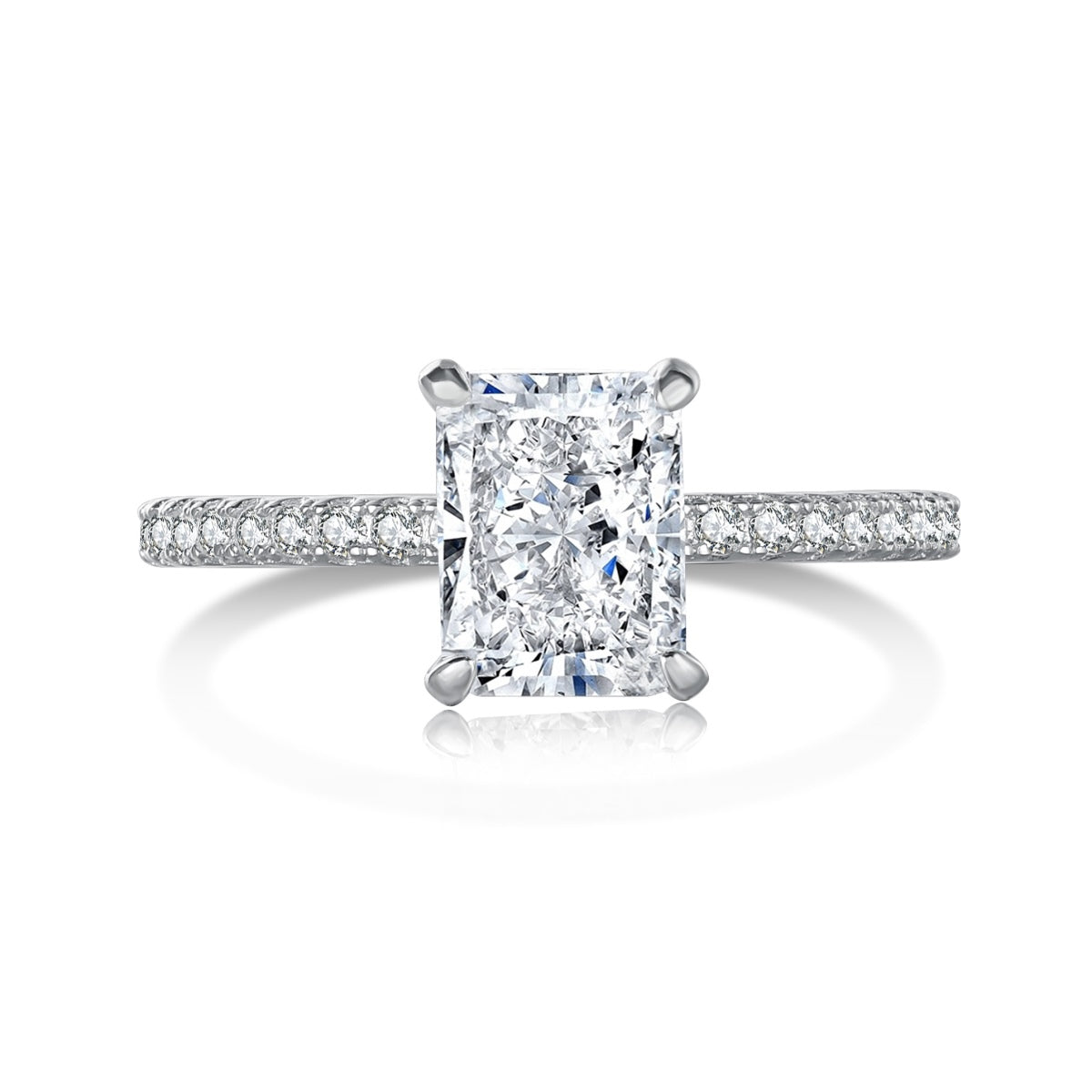 [LUXE]2.0 Carat Dazzling Sparkling Radiant Cut Party Ring