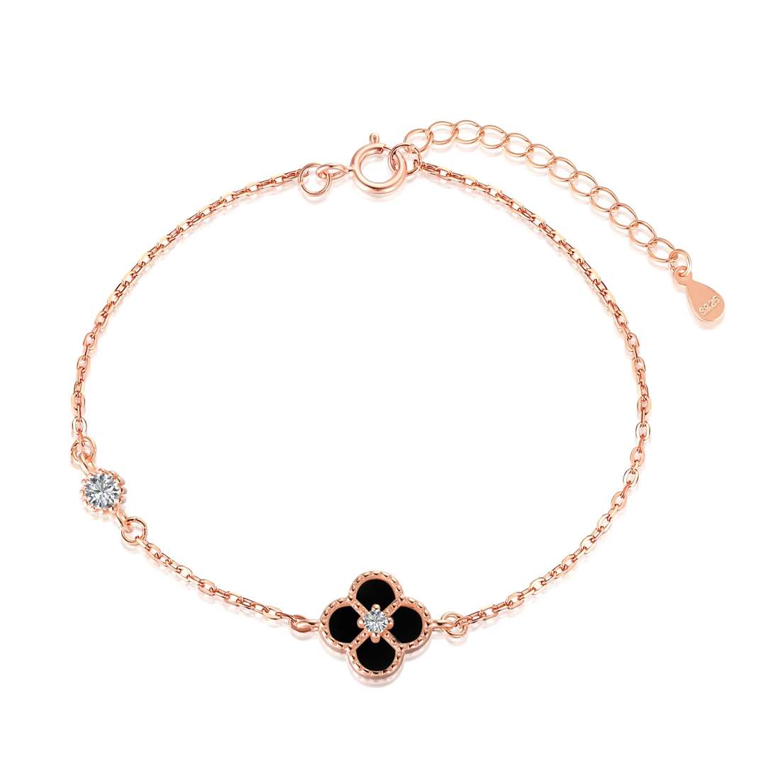 [LUXE]Delicate Four Leaf Clover Bracelet