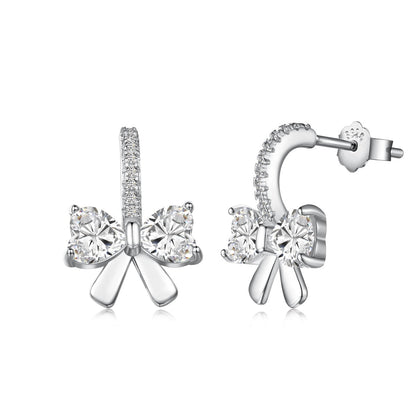 [LUXE]Exquisite Earrings With Heart-Shaped Bow Design