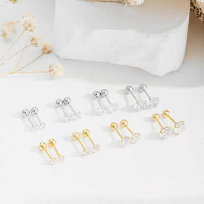 [LUXE]Unique U-Shaped Ear Bone Earrings