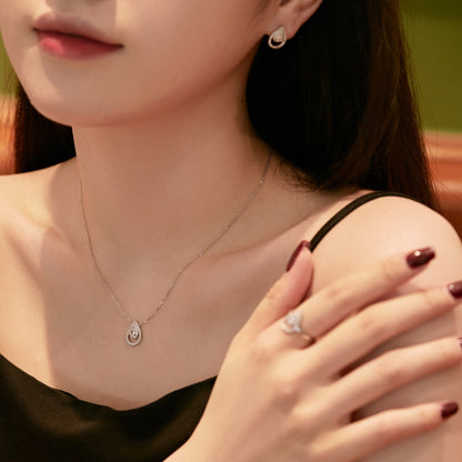 [LUXE]Sparkling Delicate Water Drop Shape Daily Earrings