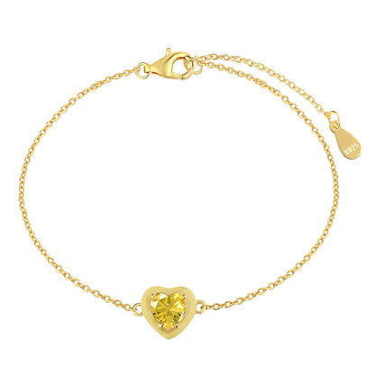 [LUXE]Sparkling Romantic Heart Shape Lover Bracelet