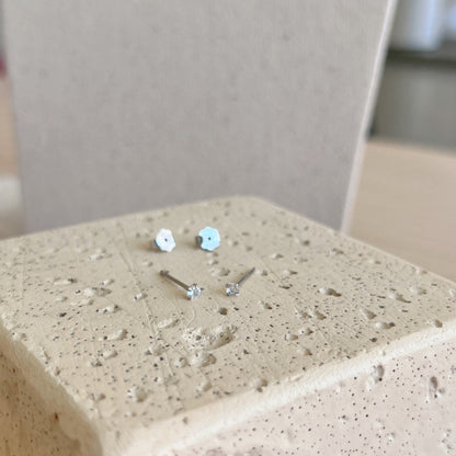 [LUXE]Delicate Solitaire Earrings