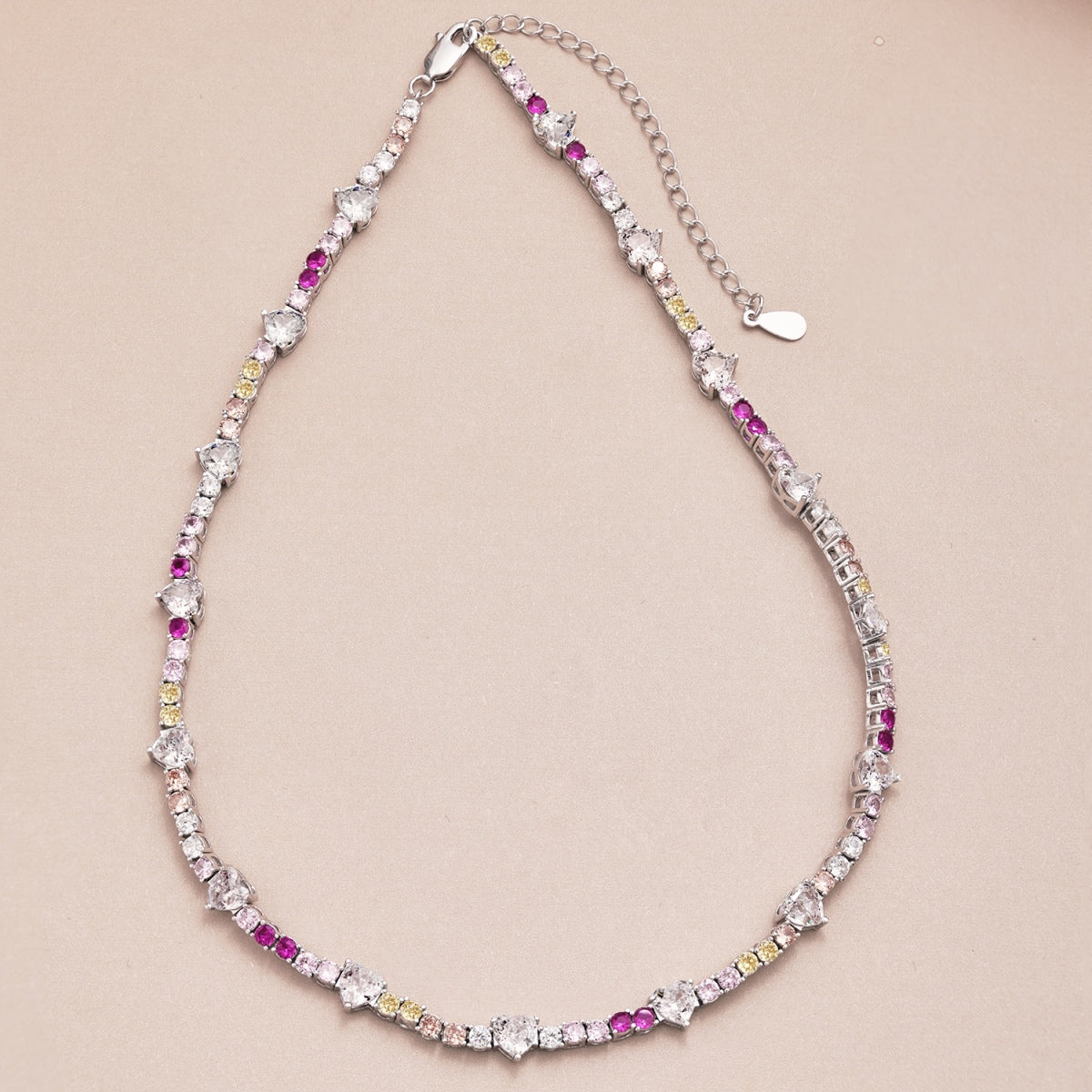 [LUXE]Delicate Colorful Rainbow Tennis Chain