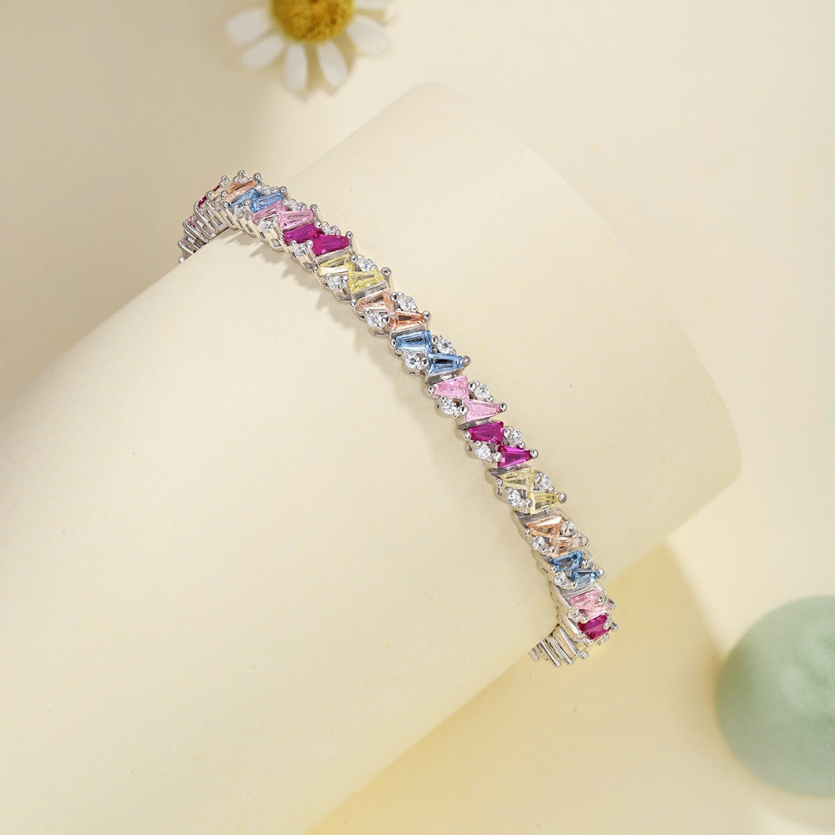 [LUXE]Ornate Sparkling Multi Cut Party Bracelet