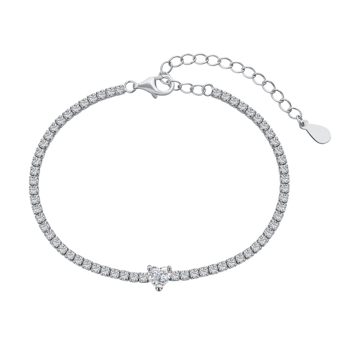 [LUXE]0.5 Carat Elegant Romantic Heart Shape Lover Bracelet