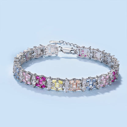 [LUXE]Delicate Colorful Multi Cut Party Bracelet