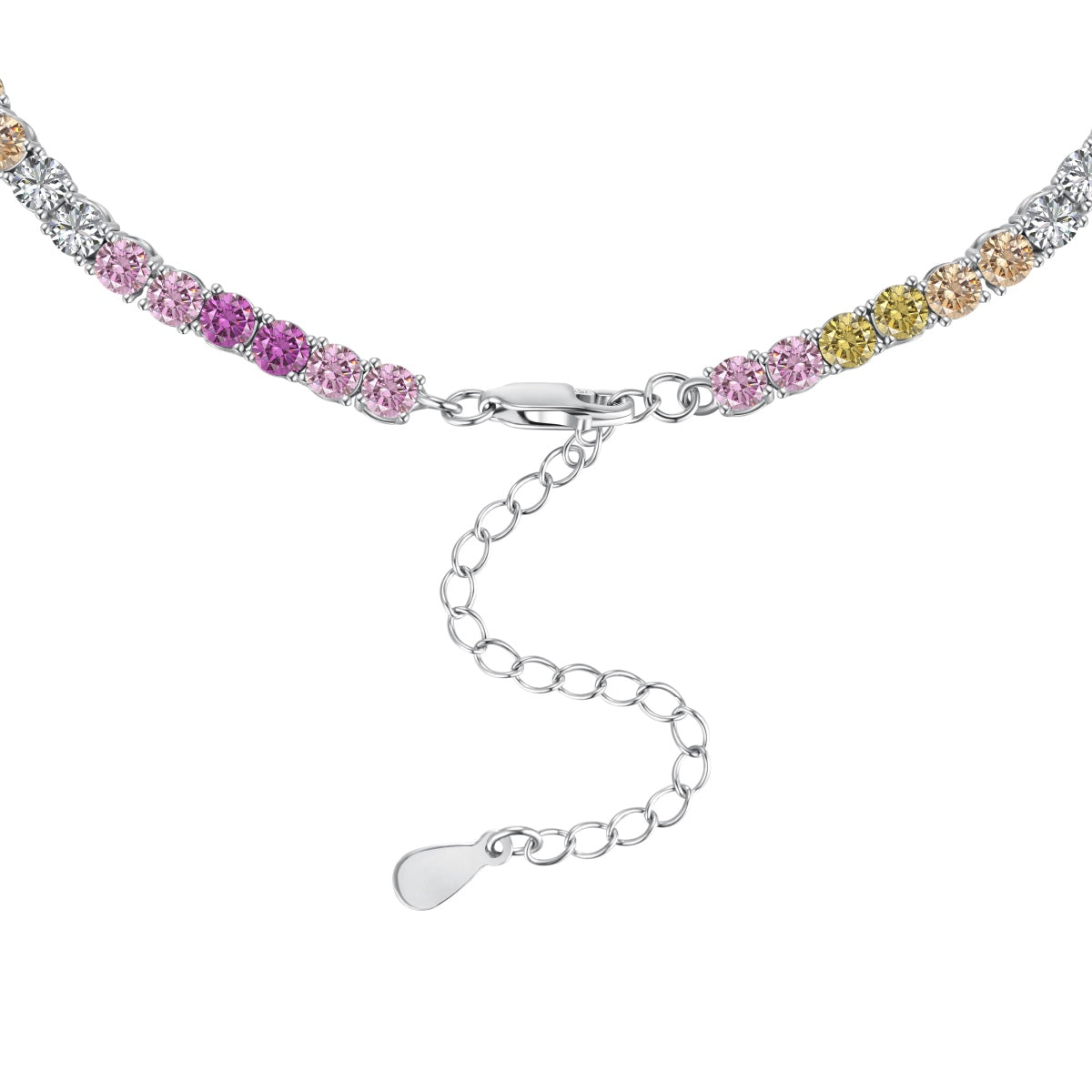 [LUXE]Delicate Colorful Tennis Necklace